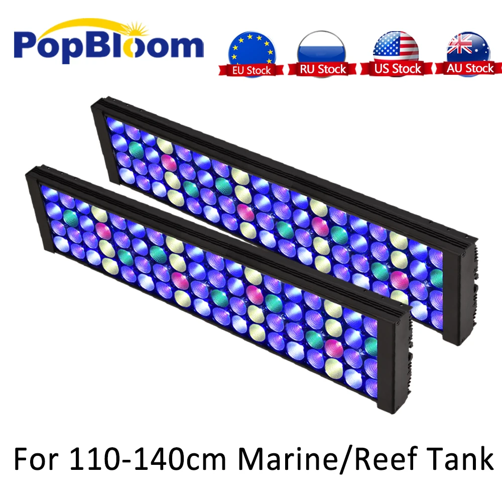 

PopBloom aquarium full spectrum light led fish tank lights 120cm led lamp with fish best cover for 48inch light MJ4BP2