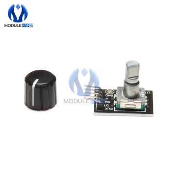 

10PCS 360 Degrees Rotary Encoder Brick Sensor Switch Development Module Board For Arduino With Half Shaft Hole Caps