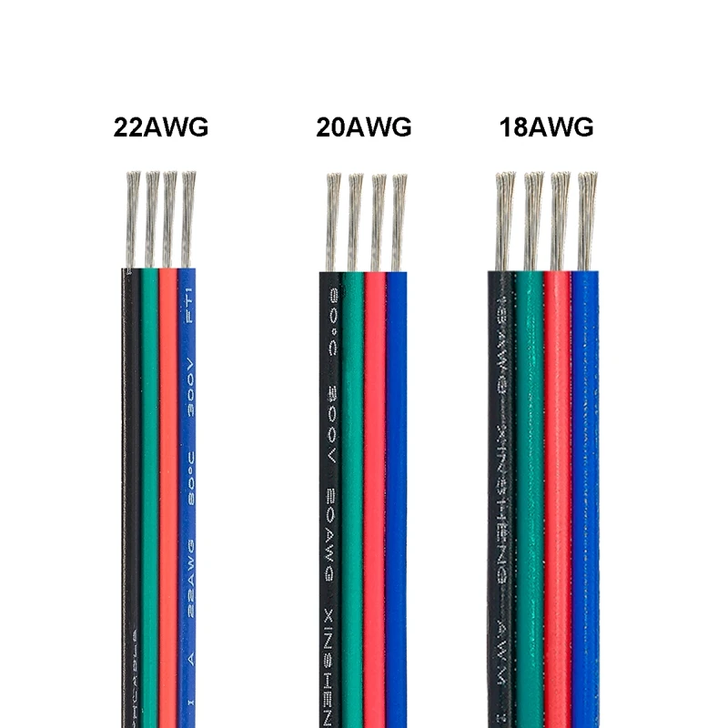 4 Pin Электрический провод 10 м 22AWG SM JST разъем кабель Луженая Медь провода RGB