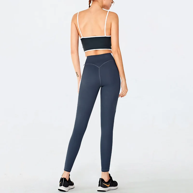 Yoga Set Seamless Workout Women Yoga Sportswear Fitness Bra Sports Suits Contrast Stitching Leggings Sport Women Fitness Suit