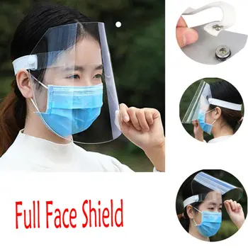 

New Transparent Face Shield Anti-Fog Safety Isolation Breathable Protective Mask Protect Full Face Cover Mask Anti Saliva Visor