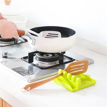 

Kitchen Shelf Spatula Pot Lid Holder Rack Cover Lid Spoonbill Strainer Pad Rest Stand Tableware Containers