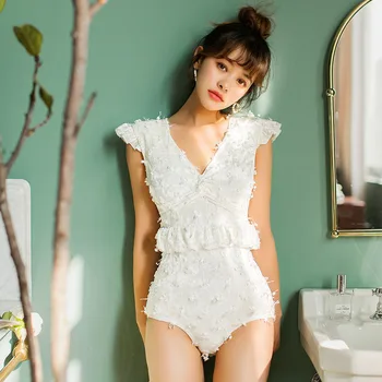 

Swimsuit One Piece Bikinis Female 2019 Swimsuits Women Onepiece Sexy Swim Suits Large Size Bikini Push Up Slim Hot Girl Solid