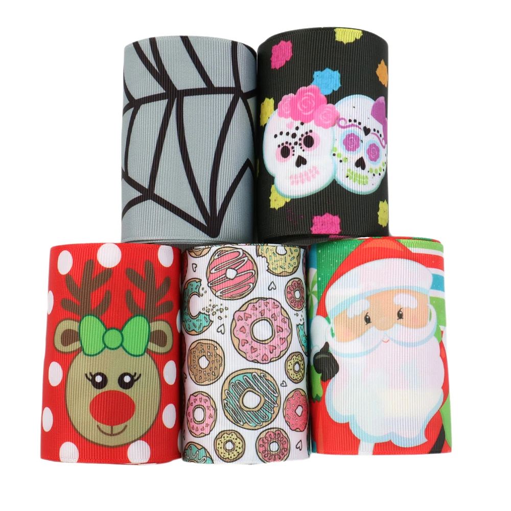 Babbo Natale Ho Ho Ho.Natale Babbo Natale Ho Ho Ho 3 2 1 75mm 50mm 25mm Gros Grain Nastro Nastri