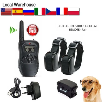

Local warehouse Remote Rechargeable Waterproof Dog Electric Training Collar RECHARGEABLE ELECTRIC COLLAR FOR REMOTE CONTROL