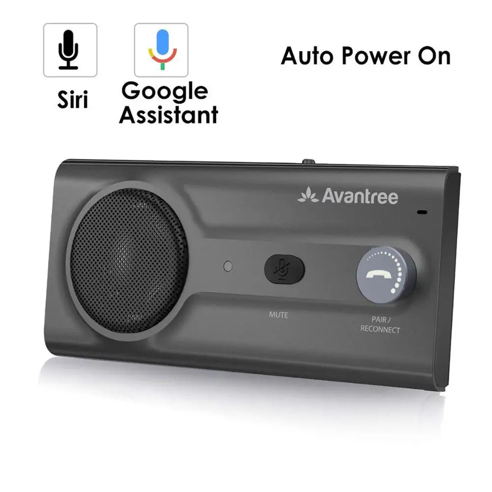Avantree CK11 Hands Free Bluetooth for Cell Phone Car Kit,Loud Speakerphone,Siri Google Assistant Support,AUTO ON