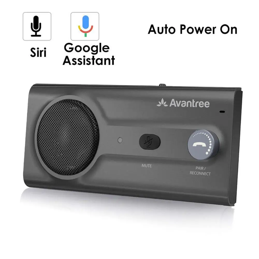 Avantree Ck11 Bluetooth Vivavoce Per Kit Per Auto Cellulare, Vivavoce Rumoroso, Supporto Assistente Google Siri, Accensione Automatica