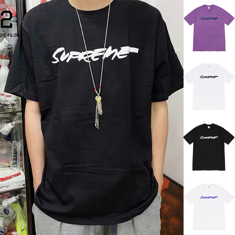 Футболка с логотипом Supreme 20FW футуристиа футболка коротким рукавом и курсивным