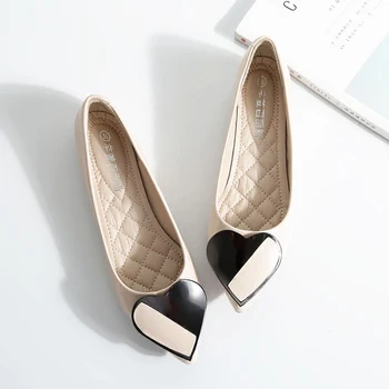 

Pointed flat peas shallow mouth single shoes 2019 spring and autumn new wild scoop shoes