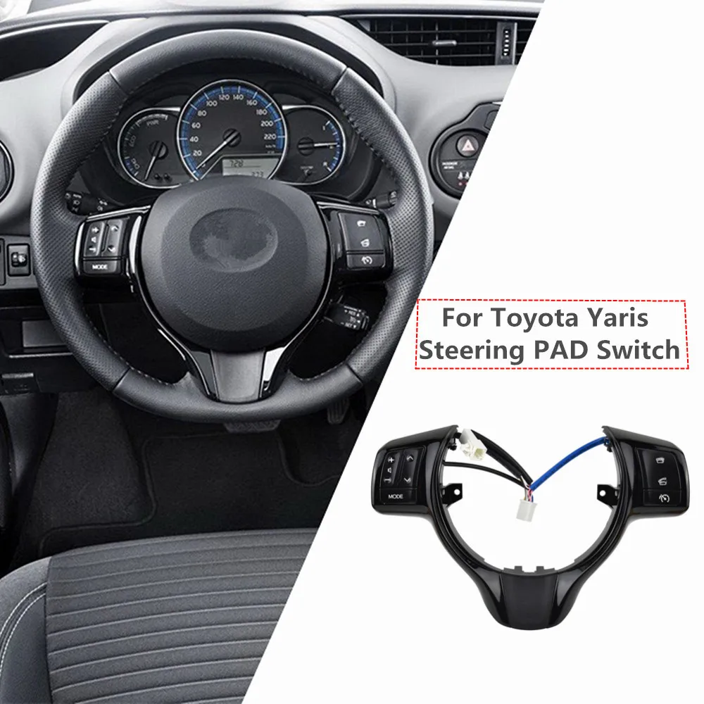 Черное Многофункциональное рулевое колесо для Toyota Verso S 2012 2014 Yaris
