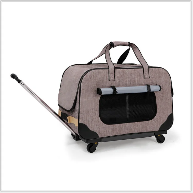 

M8 Pet Trolley Folding Four-wheeled Dog Trolley Box Cat Suitcase Bag Breathable Closed Lever Panoramic Super Breathable