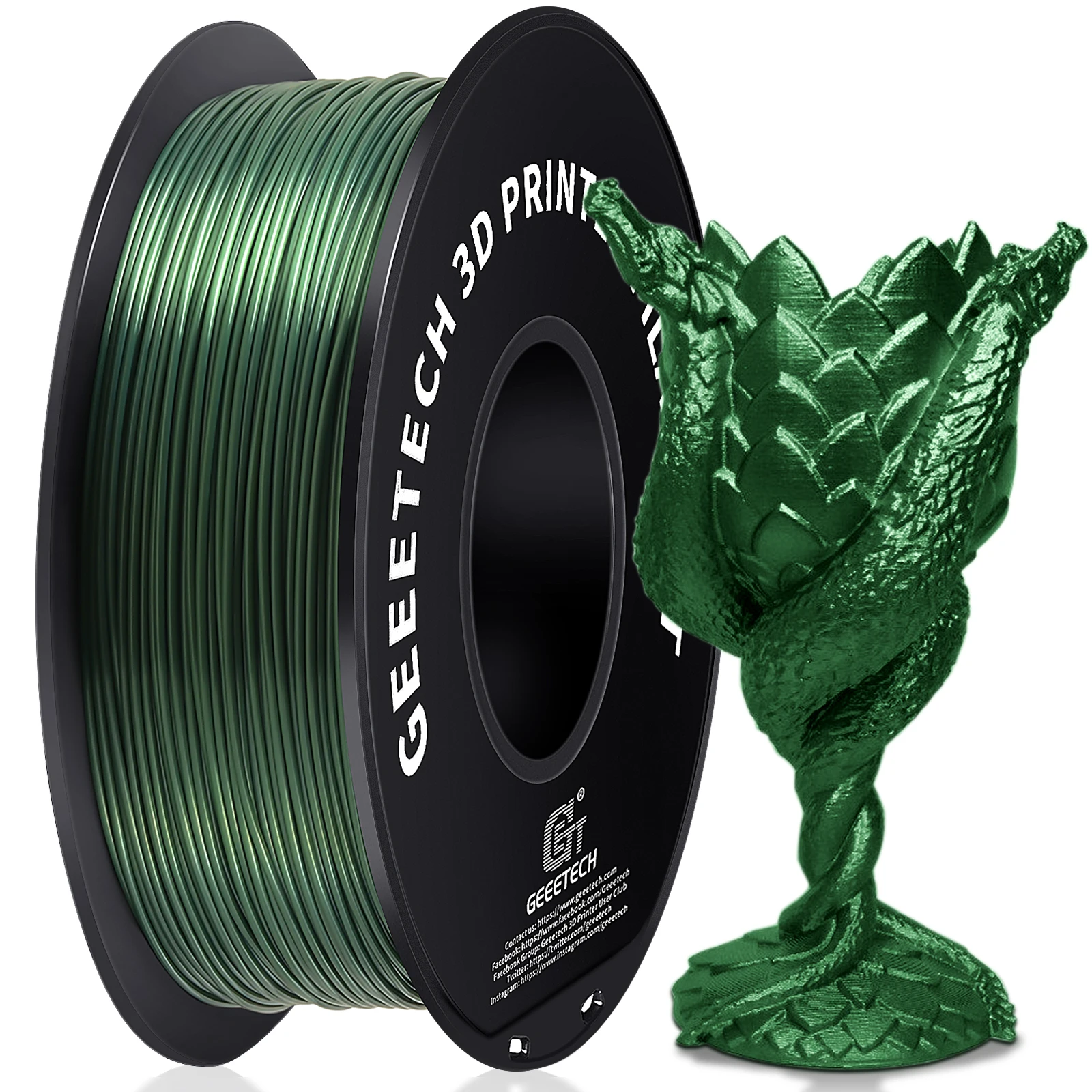 Geeetech 3d printer Filament Silk PLA PETG ABS 1kg 1.75mm Precise diameter ,Tangle-Free, 3D Printing Materials, Vacuum pack polystyrene 3d printing 3D Printing Materials