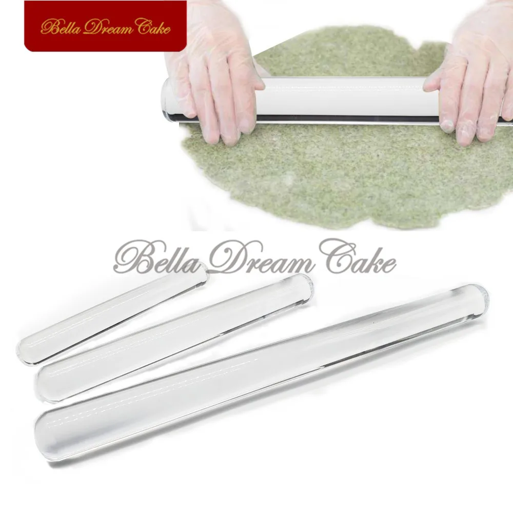 

1pc Acrylic Rolling Pins Fondant Cake Dough Roller DIY Cake Decorating Tool Baking Pastry Tool Kitchen Accessories