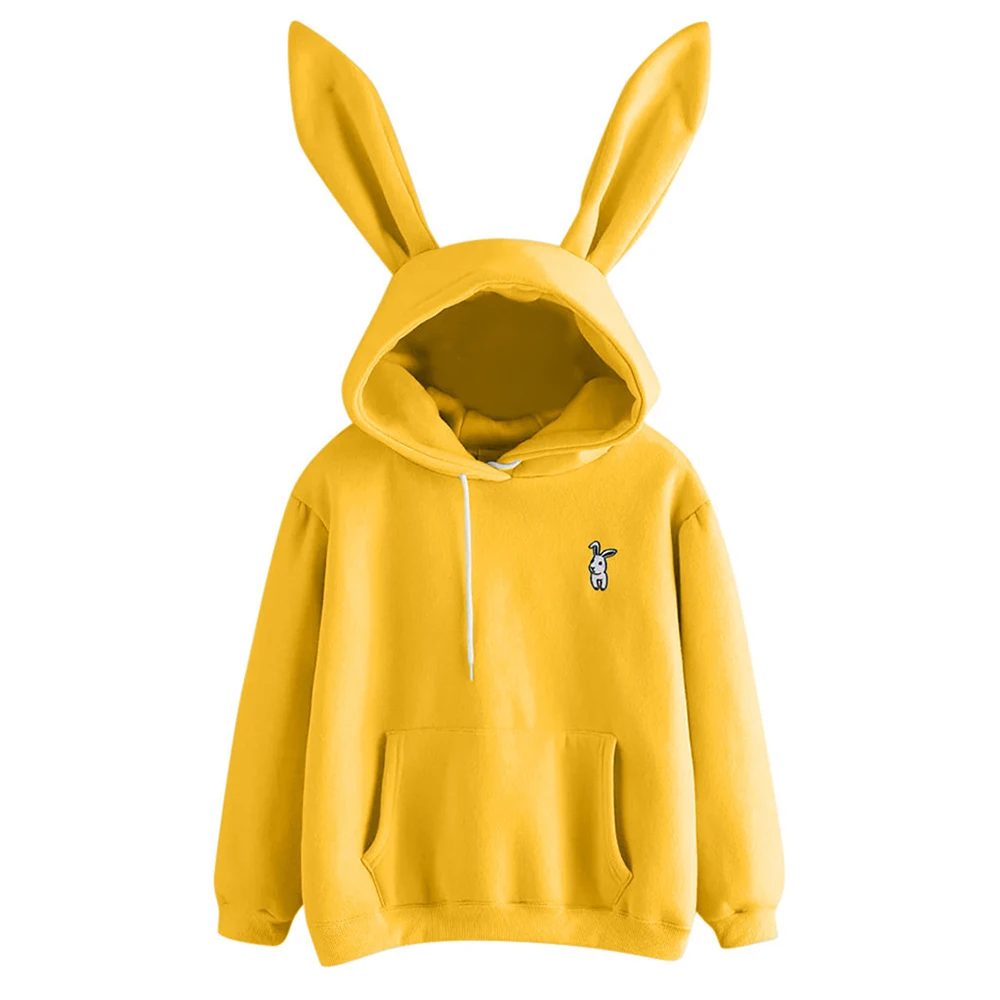 

Sweatshirts Female Hoodie Rabbit ears Sweatshirt Hoodies Women Long Sleeve Hoody For Women Autumn Hip Hop Hooded Sweatshirt D35