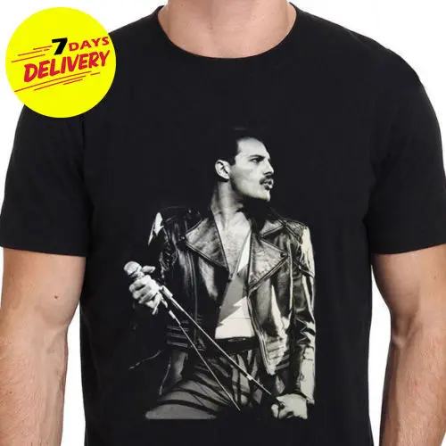Maglietta Freddy Mercury Queen British Rock Legend Uomo Cotone Nero Tutte Le Taglie 2019 T-Shirt Unisex