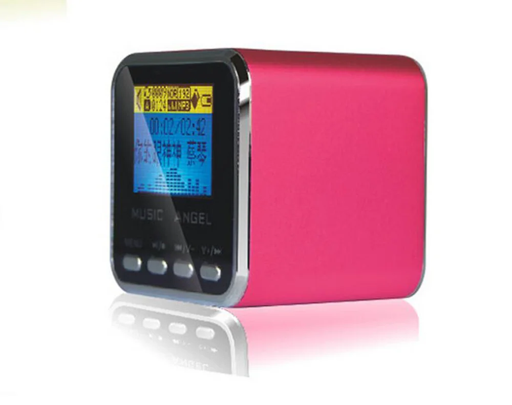 Музыка Ангел JH-MD08D ЖК-дисплей цифровые колонки Поддержка MicroSD/TF карты/линейный mp3-плеер мини FM радио часы будильник