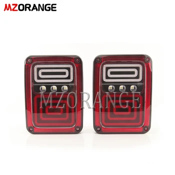 

MZORANGE 2 Pcs USA Standard Taillight LED Car Accessories Rear Brake Turn Signal Tail Light For Jeep Wrangler JK 2007-2017