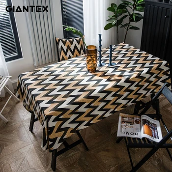 

GIANTEX Geometric Printed Tablecloth Boho Style Dining Table Cloth Cotton and Linen TableclothObrus Tafelkleed mantel mesa nappe