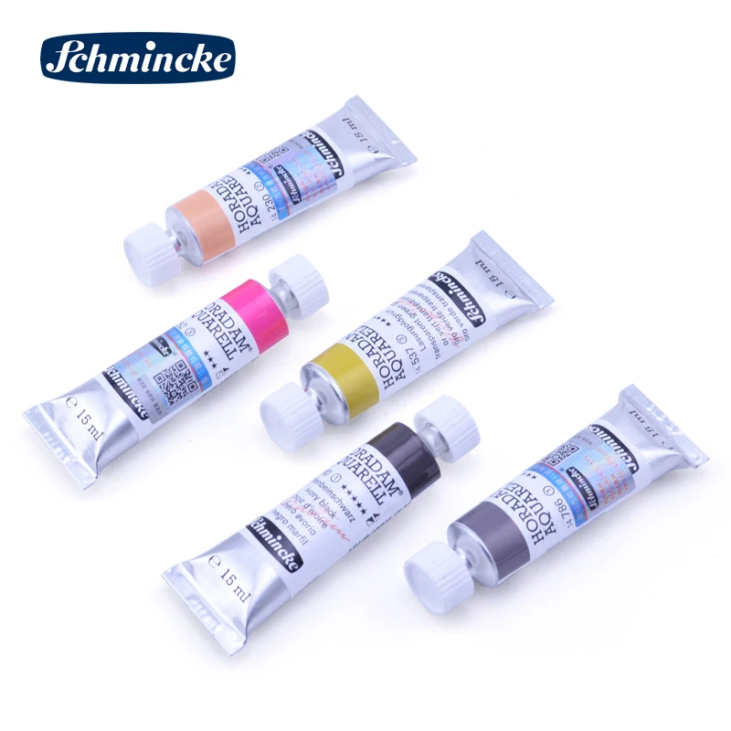 German Schmincke watercolor paint tubular single 15ml 5ml artist aquarela drawing art supplies