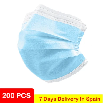 

Fast Delivery In Spain Face Mask Disposable Non Wove 3 Layer Ply Filter Medical Surgical Mask Mouth Earloops Masks