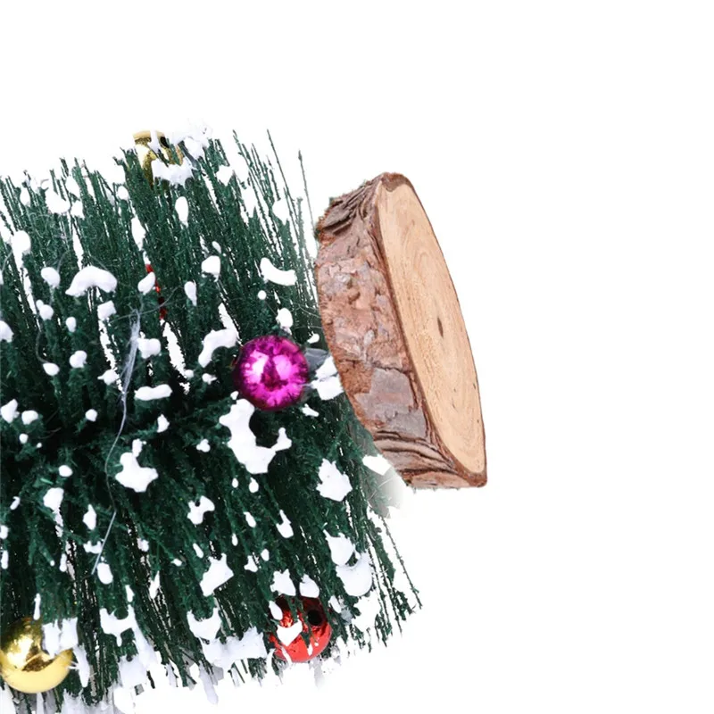 Рождественский Декор для дома, рождественский подарок, Рождественская елка, мини-сосна с деревянной основой, сделай сам, Домашний Настольный Декор, Noel@ 5