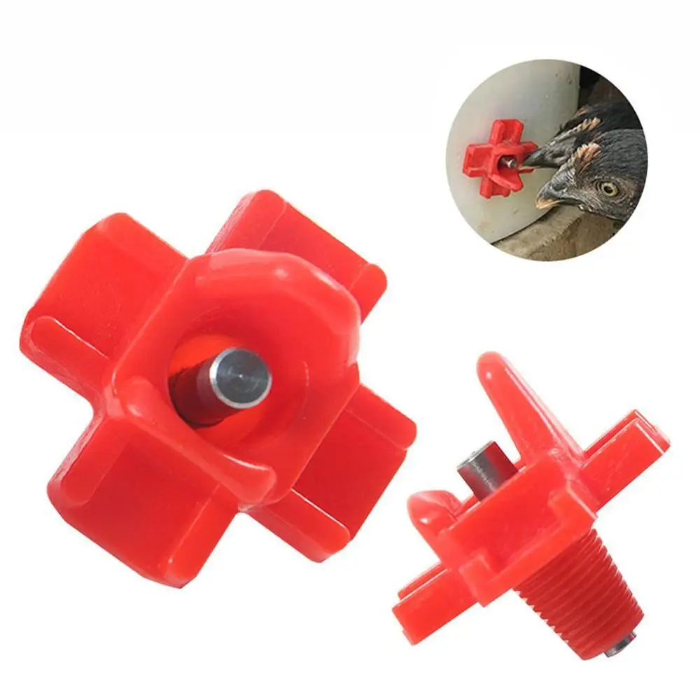 10PCS Chicken Waterer Hens Quail Birds Drinking Bowls Water for Chicken Coop Chick Nipple Drinkers Poultry Farm Animal Supplies
