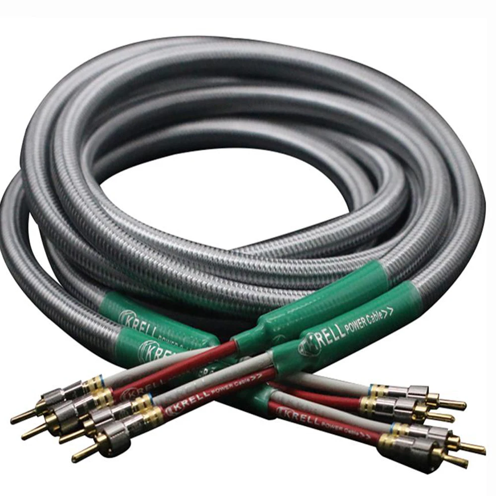 Cavo Audio Per Altoparlante Hifi Cavo A Spina A Banana Placcato Dorato Audiophile Ofc E Silver Krell Amplificatore Cavi A Filo Speakon