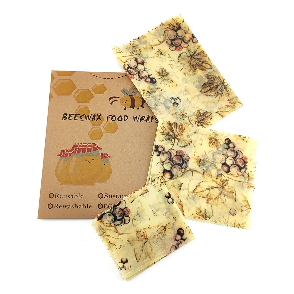 Beeswax Wrap Reusable Natural Food Grade Preservative Cloth Organic Cotton  Eco Friendly Sustainable For Kitchen Food Storage - AliExpress