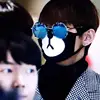KPOP Unisex lindo Anime de dibujos animados oso máscara de boca negro cara Kawaii máscara de algodón cálido invierno divertido máscaras faciales de K-pop Mondkapjes ► Foto 3/6