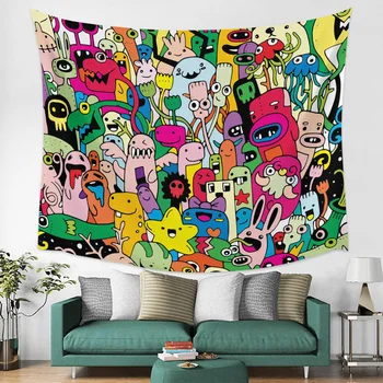 

Halloween Cartoon Costume Cute Wall Tapestry Cover Beach Towel Picnic Yoga Mat Home Decoration