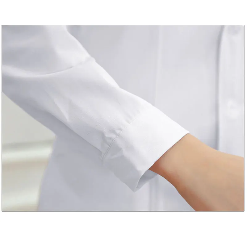 Thickening in autumn and winter ladies White coat laboratory Robe science lab coat beauty salonSlim uniform clothing