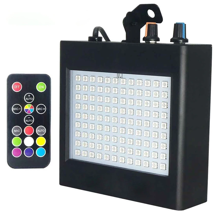 Супер яркий RGB Стробоскоп светильник 25 Вт 108 SMD5050 Светодиодная лампа для