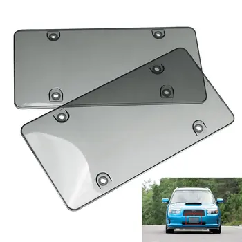 

2pcs License Plate Tag Frame Cover Shield Car Truck