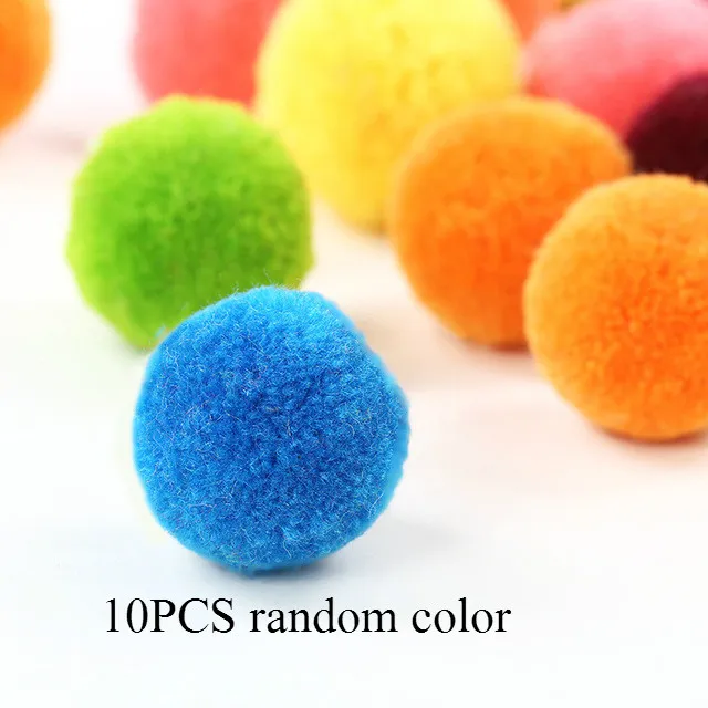 10PC random color Игрушка для домашних животных, игрушка для кошек, разноцветный шар ручной работы, Интерактивная игрушка для кошек, плюшевая игрушка для кошек, набор игрушек для кошек, интерактивные Мими товары для домашних животных - Цвет: 10PC random color