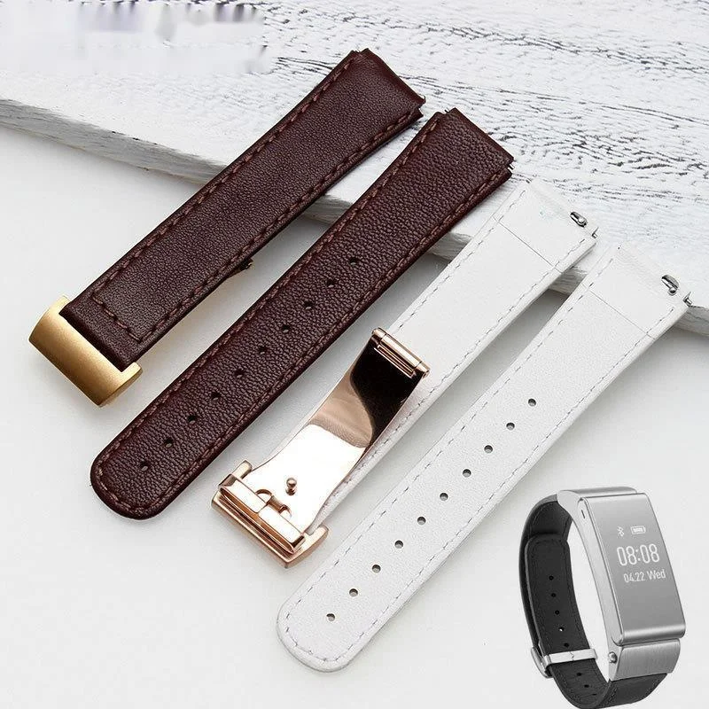 Retro Leather Strap WatchBands For Huawei B2 B3 Smart Bracelet 18x15mm 18x16mm 18x18mm Watch Accessories Sweatproof Wristband | Наручные