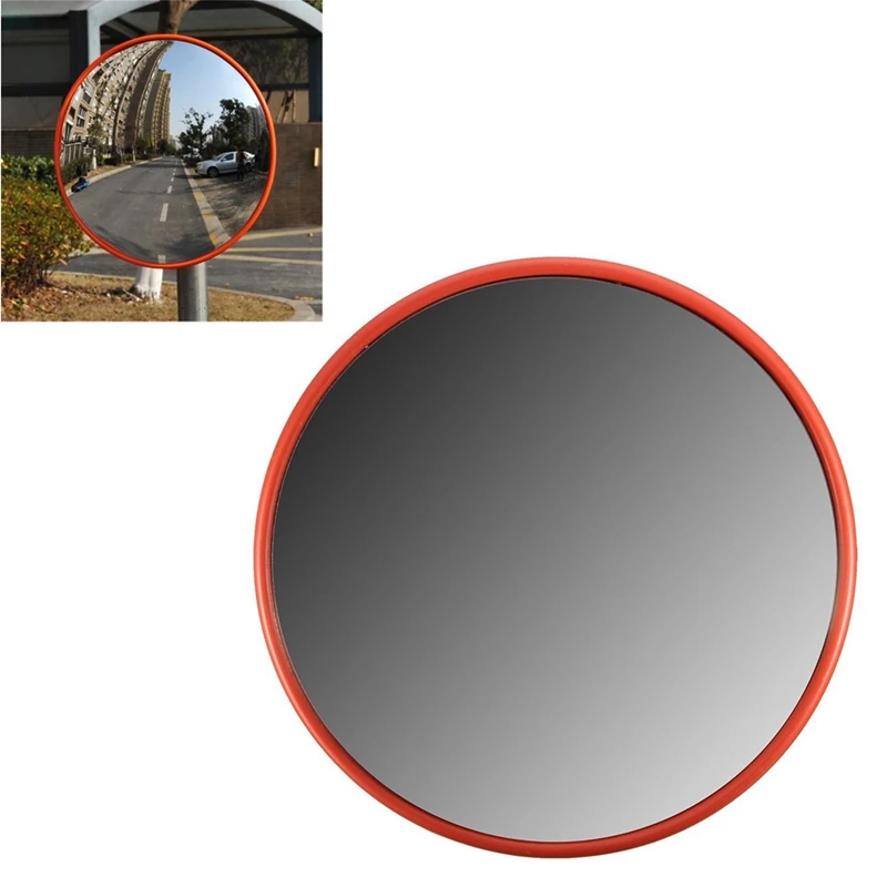 30cm Wide Angle Security Road Mirror Curved For Indoor Burglar Outdoor Safurance Roadway Safety