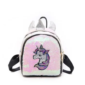 

Girls Travel Large Capacity Bags Portable Party Mini School Bags Shoulder Bag for Lady Women Unicorn Sequins Backpacks Teenage