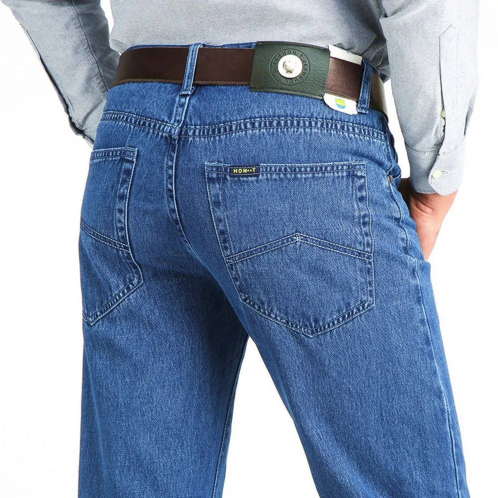New Arrival Loose Jeans Men Business Cotton Fabric Summer Classic Brand Straight Denim Pants for Male Casual Trousers Mens New Arrival Loose Jeans Men Business Cotton Fabric Summer Classic Brand Straight Denim Pants for Male Casual Trousers Mens