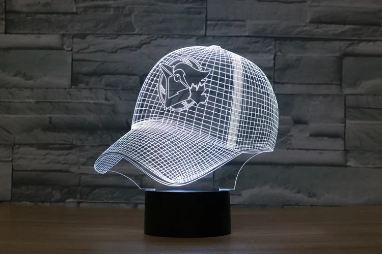 Международная торговля стиль Toronto Blue Jays бейсбольная кепка 3D красочный сенсорный контроль светодиодный светильник 8072
