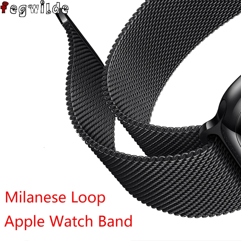 

Milanese Loop Strap For Apple Watch band 44 mm 38mm iWatch band 42mm 38mm stainless steel watchband bracelet apple watch 5 4 3