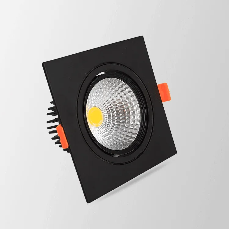 LED黑色射灯嵌入式斗胆灯双头单头方形COB天花灯5W7W嵌入式双筒灯-tmall_11