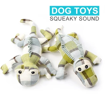 

Linen Palid Dogs Toys Prevent Boring Squeaker Chew Durable IQ Treat Pets Toy Funny Animal Shape Molar Handmade For Dogs Gifts