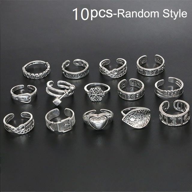 Hot Sale Kids Cute Cartoon Rings Flower Animal Shape Ring Set Mix Finger Jewelry Creative Accessories Girl Child Gifts