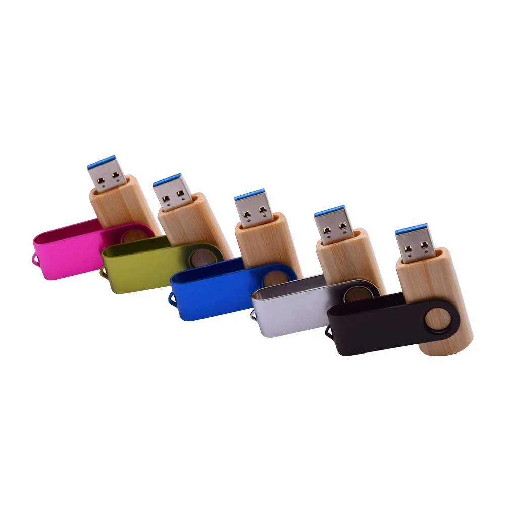 Изготовленным на заказ логосом деревянный Usb флэш-накопитель в металлическом