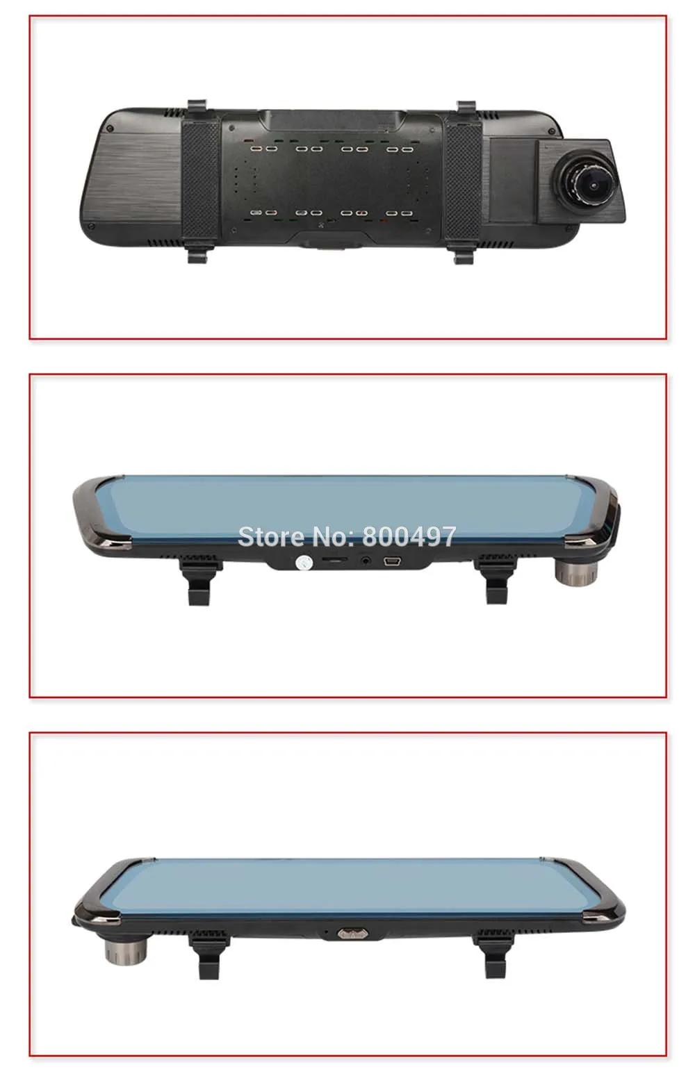 Автомобильный видеорегистратор FHD 1080P 1" ips полноэкранный поток медиа зеркало заднего вида Выдвижная камера с двухканальной g-сенсорной камерой