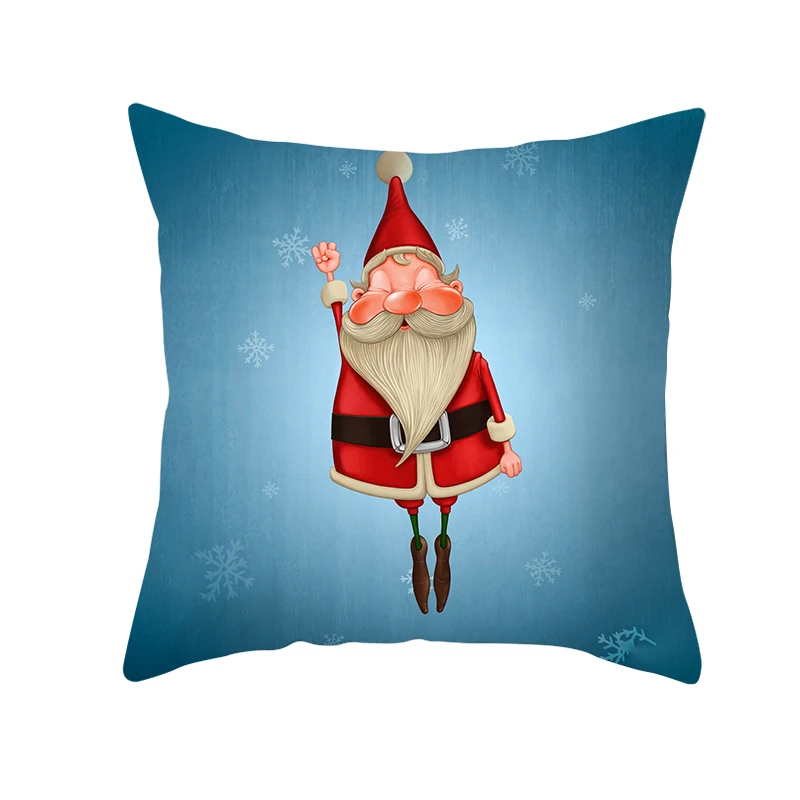 

Fuwatacchi Cartoon Santa Claus Pillowcases Cushion Covers Pillow Cover for Sofa Throw 45*45cm Christmas Decorations for Home