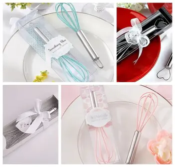 

(10 Pieces/lot) Practical Wedding favor "The Perfect Mix" Pink Kitchen Whisk for Bridal shower Favors and Original Wedding gifts