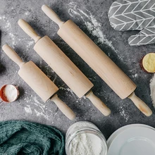 Рождественский деревянный ролик для теста Скалка Для Выпечки Пиццы глина Паста Печенье клецки кухонная посуда инструмент