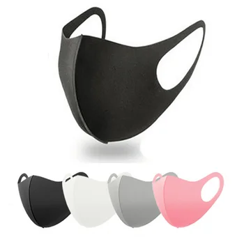 

Black Dust Mouth Mask Breathable Unisex Sponge Face Mask Reusable Anti Pollution Face Shield Wind Proof Mouth Cover 2020