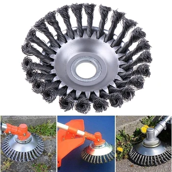 

Steel Wire Wheel Brush Grass Trimmer Head Weed Cleaning Garden Farm